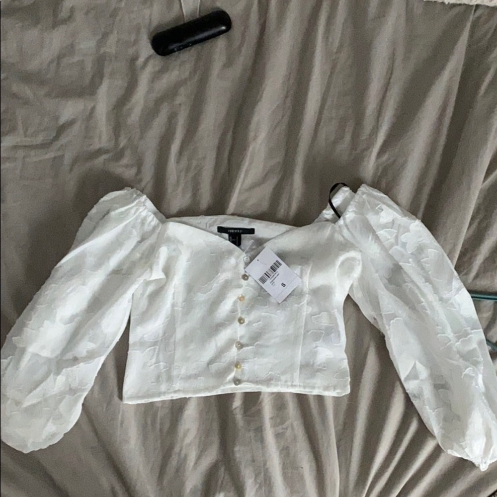 White forever 21 blouse